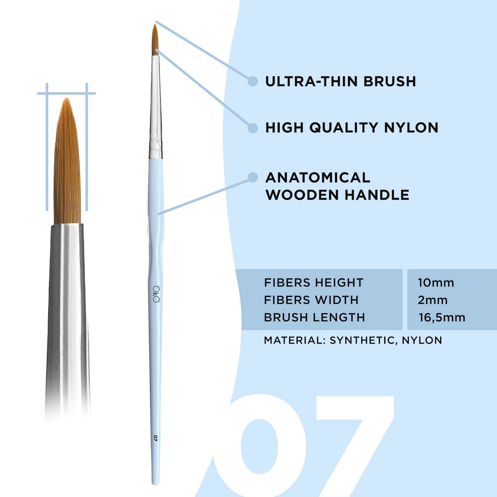 OkO Brush #07 Ultra-Thin Brush - Image 3
